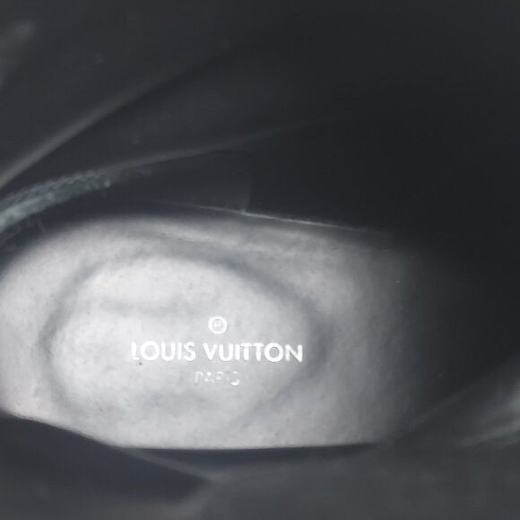 Louis Vuitton Black Leather Wonderland Ranger Combat Boot - Picture 5 of 14